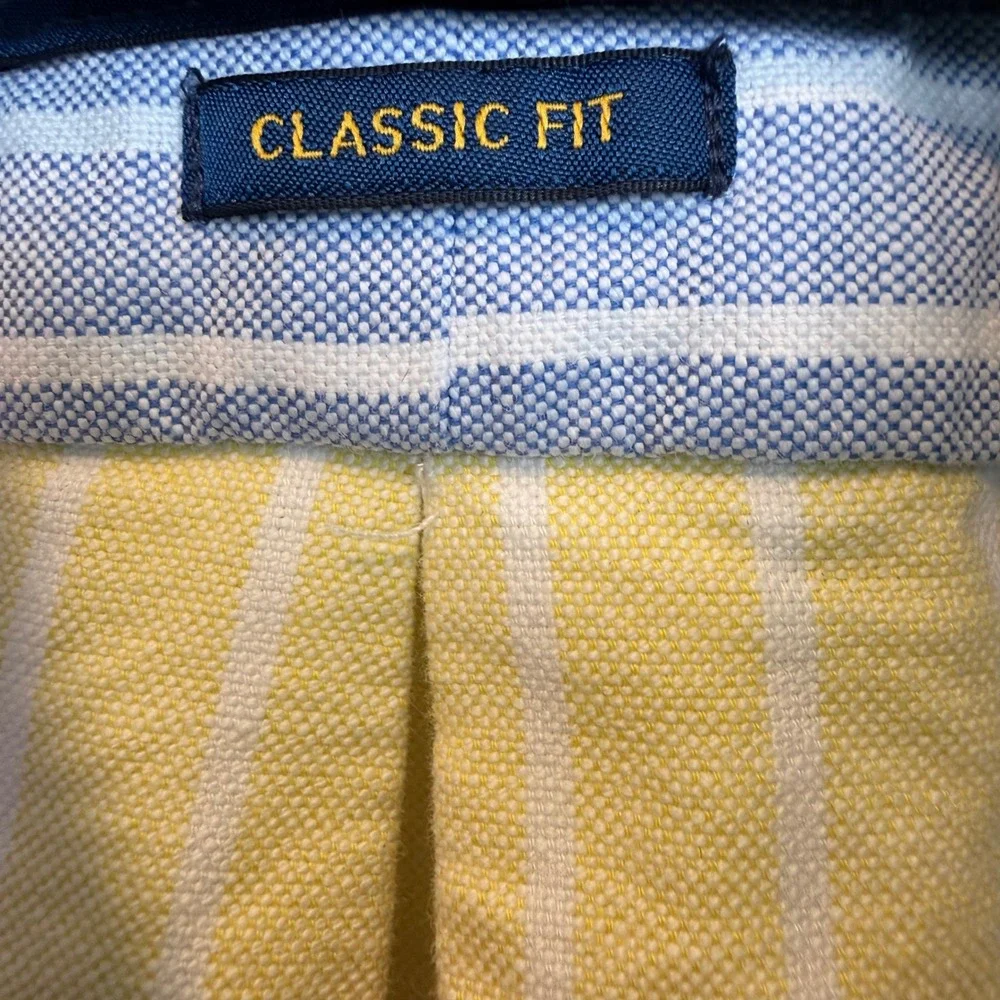 Polo Ralph Lauren Mens Classic Fit Colorblock Striped Oxford Shirt Multi Small